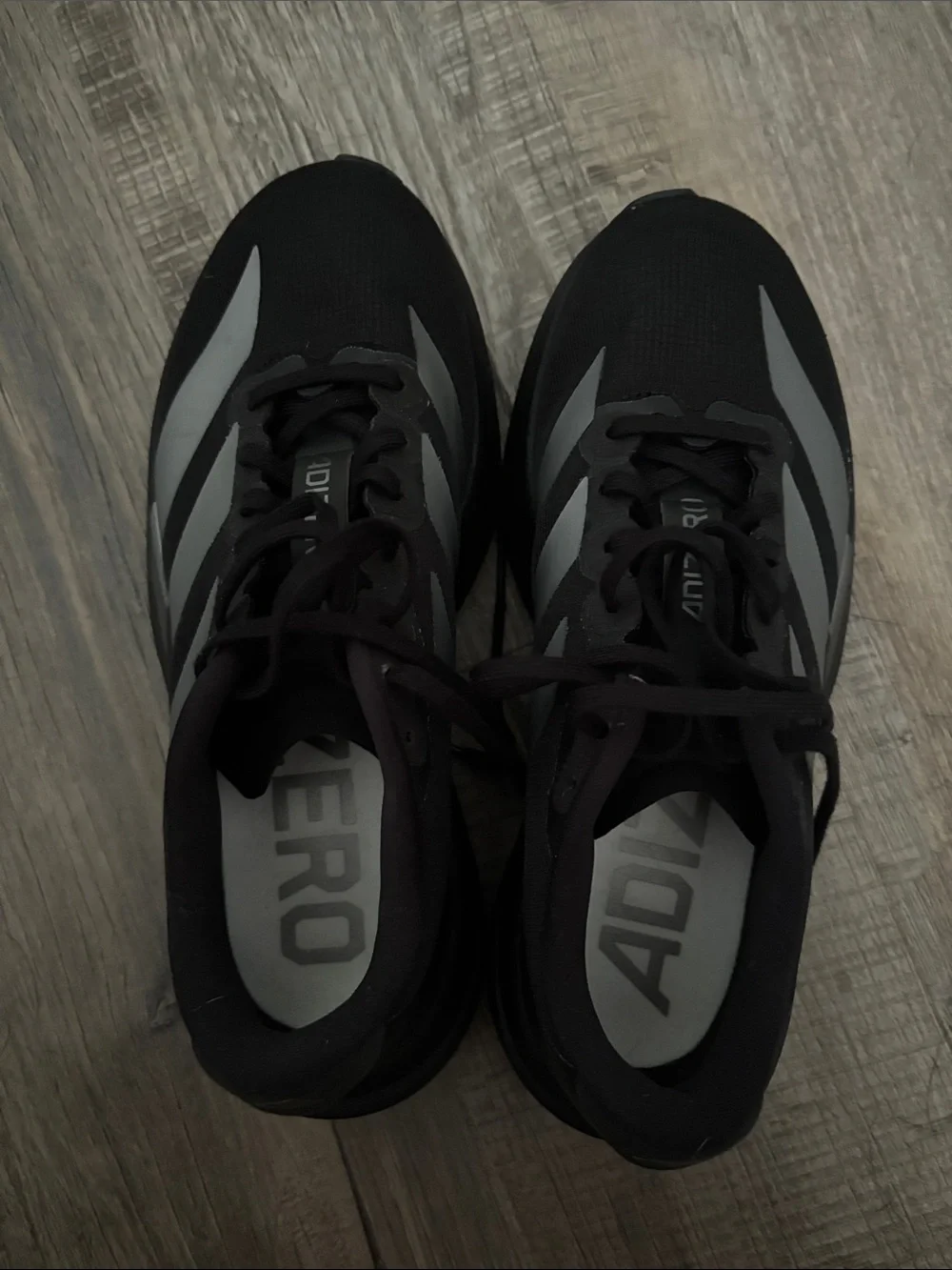 adidas Black Sneakers with Gray Three-Stripes